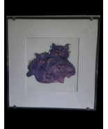 Ikea Framed Print Andy Warhol Two Cats Purple Print - £38.72 GBP