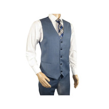 Men Suit BERLUSCONI Turkey 100% Italian Wool Super 180's 3pc Vested #Ber4 Navy image 9