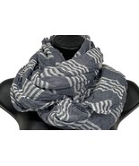 New York &amp; Company Scarf Blue White Stripe Infinity - $12.55