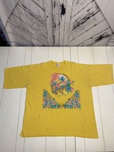 Vtg Sunbelt Yellow Easter Basket Floral Chicks T-Shirt - £6.40 GBP