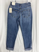 Universal Thread Size 2/26 Cropped Womens Boyfriend Denim Jeans Patch Cuffed NWT - £11.38 GBP