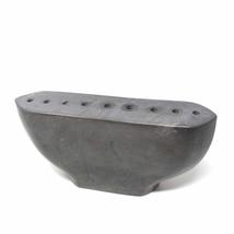 Global Crafts Hand Carved Soapstone Gray Menorah with Natural Variegated Color,  - £111.05 GBP