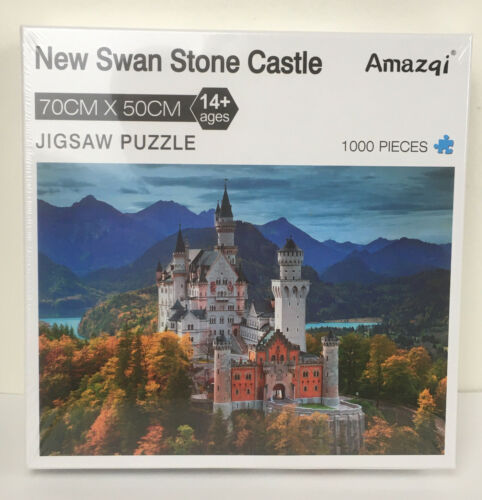 Amazqi 1000 Piece New Swan Stone Castle Puzzle - New - $8.91