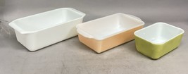 Set Of 3 - Vintage Fire King And Pyrex Baking Loaf Pans - $647.14 MXN