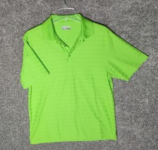 Links Edition Shirt Men Medium Neon Green Titanium Golf Polo Short Sleeve - £11.05 GBP