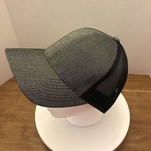 Dark Gray Blank Black Mesh Back OC Outdoor Cap Hat Hook &amp; Loop - £6.72 GBP