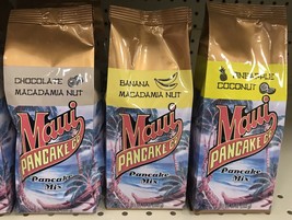 Maui Pancake Mix Lot Of 3 Different Flavors Each Bag 10 Oz. - $39.59