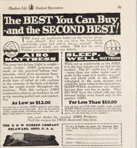 1929 Print Ad Airo &amp; Sleep Well Mattresses K&amp;W Rubber Company Delaware,Ohio - £10.66 GBP