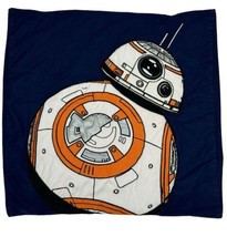 Pottery Barn Kids Star Wars BB-8 Square Pillow Cover 20&quot; Navy White Orange Droid - £16.00 GBP
