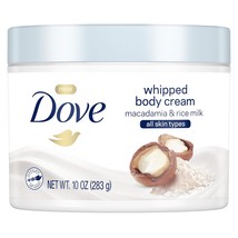 Dove Whipped Body Cream Dry Skin Moisturizer Macadamia and Rice Milk Nou... - $29.39