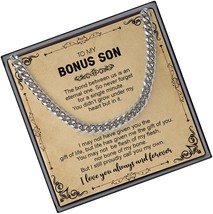 Cuban Link Chain To My Bonus Son Gift, Link Chain Birthday - $146.49
