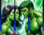 She-Hulk and Hulk Comic Book Superhero Cup Mug Tumbler 20oz - £15.62 GBP