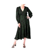 Susan Graver Occasions Printed Woven Jacquard Wrap Dress SMALL PETITE (9... - £20.33 GBP