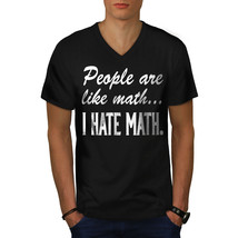 Hate Math Shirt Funny Sarcastic Men V-Neck T-shirt - £10.38 GBP