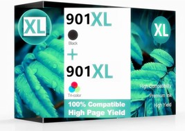 Ink 901 Black and Color Combo Pack Replacement for HP 901 Ink Cartridges HP Ink  - £43.36 GBP