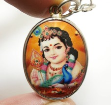 Lord Murugan amulet pendant Baby Muruga Kartikeya Skanda God of War locket rope  - £25.21 GBP