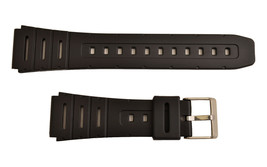 20MM Watch Band Black Resin Fit Casio CA-53W W-720 W-520U CA-61W DB-57 - $13.15