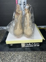 Womens Bella Marie Size 8.5 Stiletto High Heel Shoes Beige YEVONE-10 - £19.77 GBP
