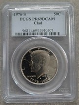 1976-S Pcgs PR69DCAM Clad 50C Kennedy Half Dollar Near Perfect! 20220035 - £16.05 GBP