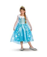 Frozen Princess Elsa Deluxe Aqua Blue Dress Child Costume/Tiara Disguise... - £23.17 GBP