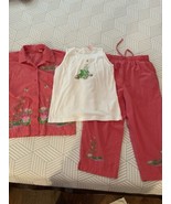 Vintage Fashion Classics Shirt, Sleeveless Top Capri Pants Size Medium F... - $35.80 CAD