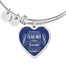 God Is Always With You Scripture Inspired Heart Bracelet Bangle - £37.92 GBP+