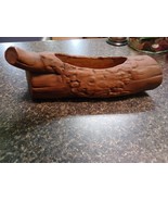 Vintage 10&quot; Ceramic Wood Log Planter Pottery Unmarked - $20.36 CAD