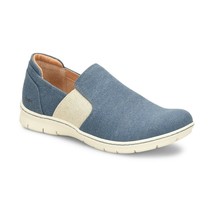 BOC Women Flexible Slip On Comfort Shoes Seaham Blue Canvas - £18.75 GBP