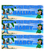 DISNEY STITCH Personalised Birthday Banner - Lilo Stitch Birthday Party ... - €4,61 EUR