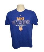 2015 Majestic New York Mets Take October Post Season Adult Medium Blue T... - $19.80