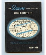 The Diners Club Magazine Annual Directory Issue July 1958  - £37.38 GBP