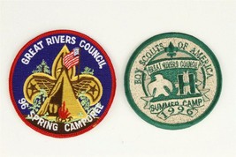 BSA Boy Scout Patch Lot 2 GREAT RIVERS COUNCIL 1996 SPRING CAMPOREE &amp; Su... - $11.04
