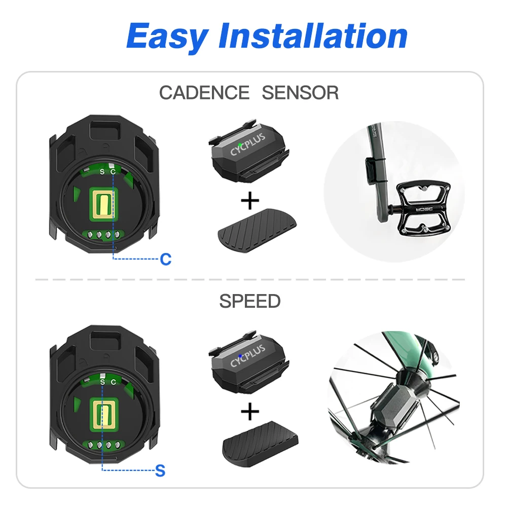 Sporting CYCPLUS C3 Cadence Speed Sensor Bike Accessories GPS Bicycle Speedomete - £23.90 GBP