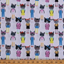 Cotton Cats Animals Cartoon Kids Dress Up Fabric Print by the Yard D586.50 - £10.20 GBP