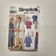 Simplicity 9334 Misses Mens Size L-Xl Scrubs Medical Uniform Top Pants J... - $5.44