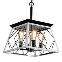 Farmhouse Chandeliers for Dining Room,Rustic Kitchen Island Light Fixture4-Light - £83.67 GBP
