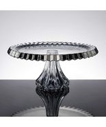 Premium Crystal Glass Pedestal Cake Stand, Large Ribbed Edge Serving Pla... - $3,308.75 MXN