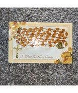 Vintage St. Therese Feast Day Rosary New in Package Great Gift! - $186.23 MXN