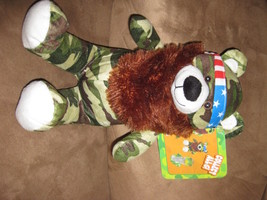 Duck Season Camo Bear Usa Headband Brand New Plush Nwt 12&quot; Sugar Loaf Dynasty - $7.99