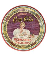 Tray Round Serving Coca Cola Metal Collectible #40210 Portrait Hilda Cla... - £5.63 GBP