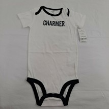 Charmer white navy blue Carter&#39;s Creeper Snap Shirt Bodysuit 24 Month - £9.27 GBP