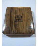 Vtg Bezalel Jerusalem Marked Cigarette Box Olive Wood, Tiberias Galil, 8... - $1,115.63 MXN