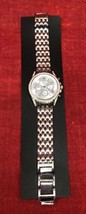 NWT LB Silver-tone Women’s Quartz Fashion Watch w/Crystals on Face &amp; Bezel - $19.75