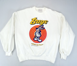 1992 VINTAGE BUGS BUNNY WARNER BROS GENUS CREWNECK SIZE XL EMBROIDERED LOGO - $28.45