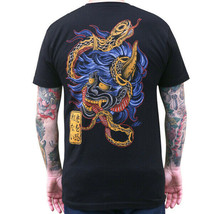 Black Market Art Tee Scorned Custom Japanese Tattoo Style Demon T-shirt S-2XL - £20.50 GBP