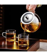 22 oz/650 ml glass teapot with detachable stainless steel filter+4 tea cups - $21.78