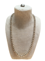 Vintage Sterling Silver Pearls Ball Bead Necklace 23&#39;&#39; Long, 79.5 grams - £359.64 GBP