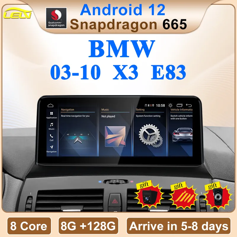 NEW ID8 Snapdragon665 8Core 8G 128G Android12 Carplay Auto For BMW X3 E83 - £498.77 GBP+
