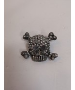 URBAN OUTFITTERS Vintage Silver Metal Jolly Roger Pirate Skull Bones Bro... - $23.01 CAD