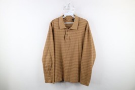 Vintage 90s Streetwear Mens Large Faded Striped Thermal Waffle Knit Rugb... - $44.50